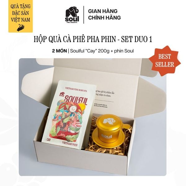  COMBO PHA PHIN 2 MÓN: HỘP QUÀ CÀ PHÊ MÙA VỤ SOULFUL VÀ PHIN SOUL | DUO 1 