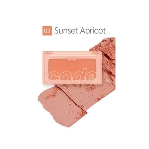 (HSD: 5/2027) Full Size Phấn Má Code Glokolor Mood Touch Blusher 3.5G Màu 03 Sunset Apricot