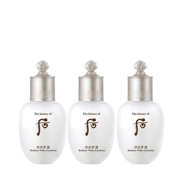 Combo 3 Sữa Dưỡng Trắng Da Whoo Gongjinhyang Seol Radiant White Emulsion 20mlx3 Tặng Gel Rửa Mặt Micellar Dr.Sante Pure Cоde Dành Cho Mọi Loại Da 200ml