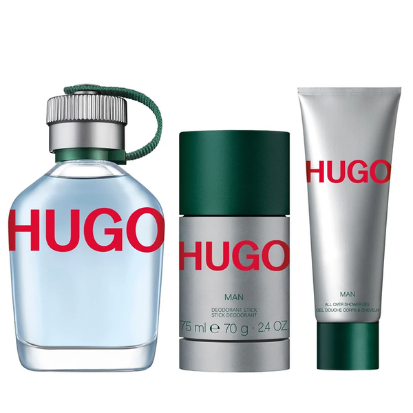 (HSD: 7/2026) Bộ Nước Hoa Nam Hugo Boss Hugo Man EDT 125ml + Lăn Khử Mùi Deo Stick 75g + Gel Tắm 50ml(DEAL BOM TẤN 999K)