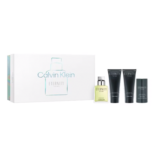 (HSD: 9/2026) Set Nước Hoa Calvin Klein Eternity For Men Eau De Toilette Spray Vaporisateur 100Ml+ Gel Tắm 100ml+ Gel Dưỡng 100ml+ Lăn Khử Mùi 75Ml (DEAL BOM TẤN 999K)