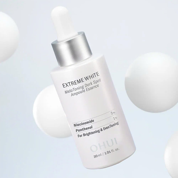 Full Size Bộ Tinh Chất Mờ Nám Trắng Da OHUI Extreme White Melatoning Dark Spot Ampoule Essence Special SET