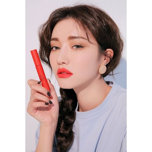 (HSD: 9/2027) Son Kem 3CE Velvet Lip Tint Dạng Lì Lên Màu Chuẩn 4g - Màu Private (Đỏ lạnh)