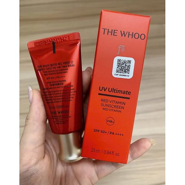 Combo 2 Kem Chống Nắng The Whoo UV Ultimate Red Vitamin Sunscreen SPF50+/PA++++ 25mlx2