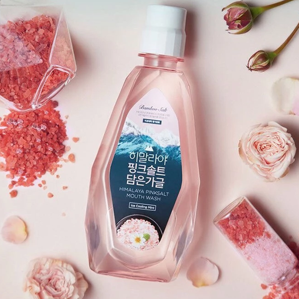 (HSD: 12/2026) Nước Súc Miệng Bamboo Salt Muối Hồng Himalaya Bạc Hà Mát Dịu 320ml