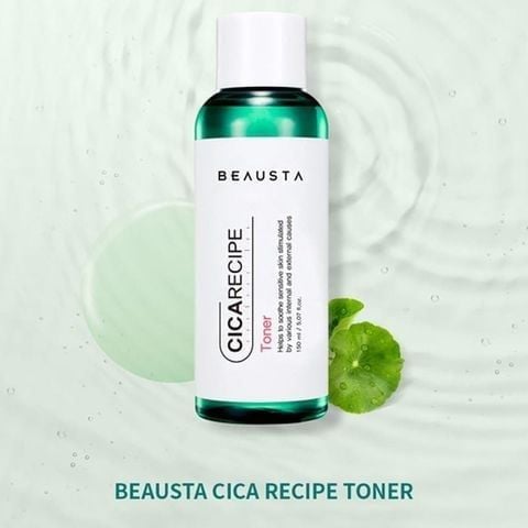 (HSD: 8/2026) Combo Kem Dưỡng Ẩm Chiết Xuất Rau Má Beausta Cicarecipe Cream 50ml Và Nước Hoa Hồng Beausta Cicarecipe Toner 150ml