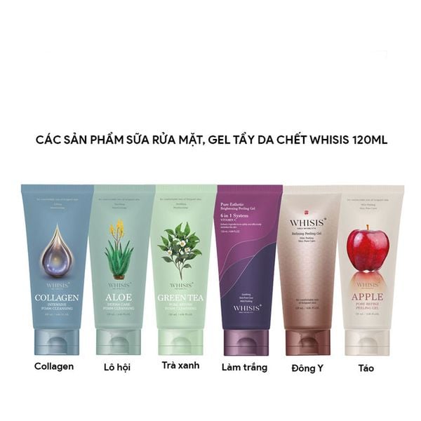 Combo 2 Sữa Rửa Mặt Collagen Cho Da Lão Hóa WHISIS Collagen Intensive Foam Cleansing 120mlx2