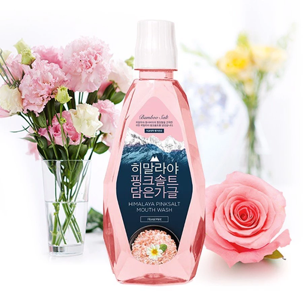 (HSD: 12/2026) Nước Súc Miệng Bamboo Salt Muối Hồng Himalaya Bạc Hà Mát Dịu 320ml