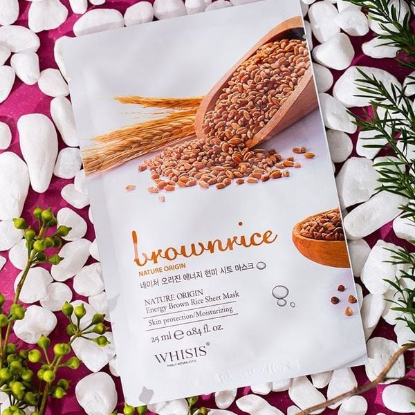 Combo 10 Mặt Nạ Giấy Chiết Xuất Gạo Lứt WHISIS Nature Origin Energy Brownrice Sheet Mask 25mlx10