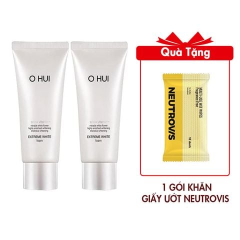 Combo 2 Sữa Rửa Mặt Làm Trắng Ohui Extreme White Foam 40mlx2 (Hàng tách set)