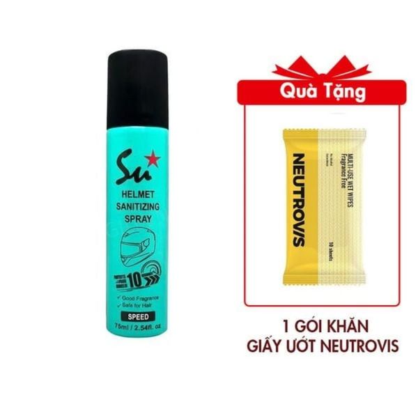 Xịt Khử Mùi Diệt Khuẩn Nón Bảo Hiểm Lưu Hương Su Track 75ml