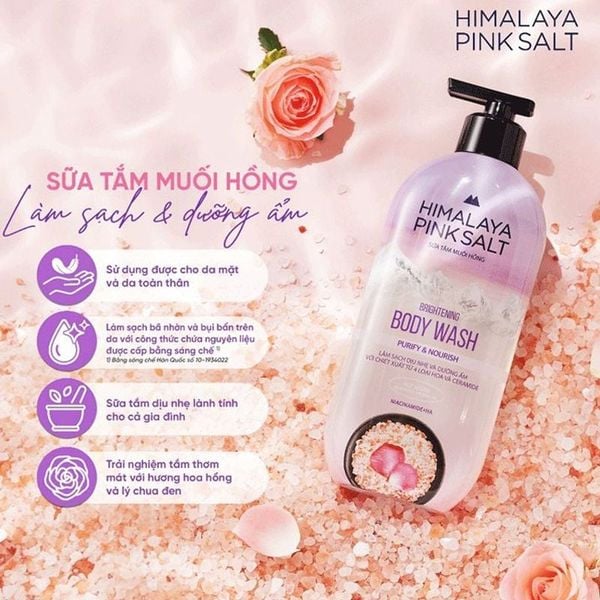 Sữa Tắm Muối Hồng Himalaya Pink Salt Tươi Mát, Sảng Khoái 500g