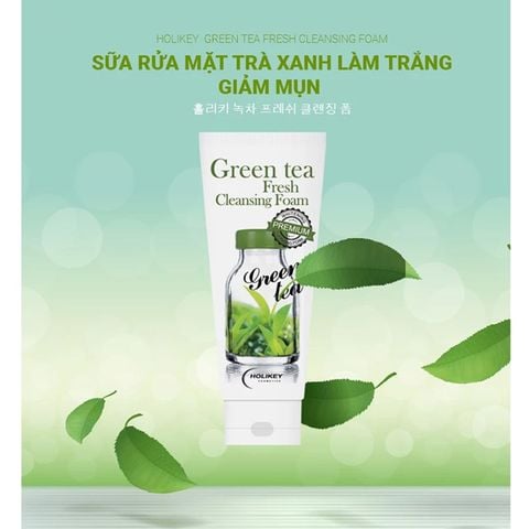 (HSD: 3/2027) Combo 2 Sữa Rửa Mặt Lô Hội Làm Trắng- Cấp Ẩm Holikey Aloe Vera Fresh Cleansing Foam 100mlx2 (Không có vỏ hộp, có tem phụ)