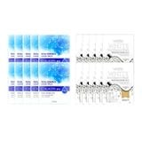 Combo 10 Mặt Nạ Làm Sáng Da, Mờ Thâm Nám Jluna Real Essence Mask Verpia White 20mlx10 Và 10 Mặt Nạ Săn chắc Da Jluna Real Essence Mask Collagen 20mlx10