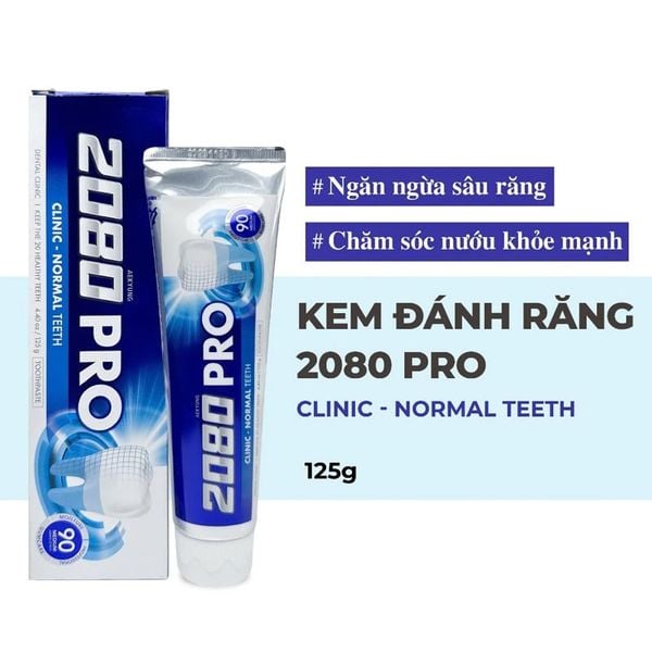 (HSD: 4/2027) Combo 2 Kem Đánh Răng 2080 Pro Hàn Quốc Ngăn Ngừa Sâu Răng 120Gx2