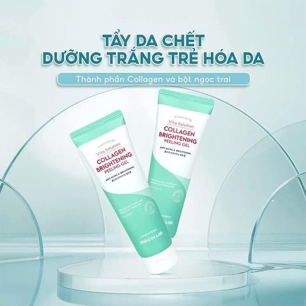 (HSD: 3/2027) Gel Tẩy Da Chết Vật Lý SHINCOS.LAB Collagen Brightening Peeling Gel 120ml (Màu xanh)