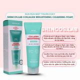 (HSD: 3/2027) Combo Sữa Rửa Mặt Thuần Chay SHINCOS.LAB Collagen Cleansing Foam 120ml Và Gel Tẩy Da Chết Vật Lý SHINCOS.LAB Collagen Brightening Peeling Gel 120ml
