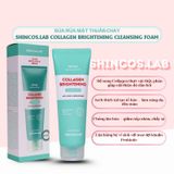 (HSD: 3/2027) Combo Sữa Rửa Mặt Thuần Chay SHINCOS.LAB Collagen Cleansing Foam 120ml Và Gel Tẩy Da Chết Vật Lý SHINCOS.LAB Collagen Brightening Peeling Gel 120ml