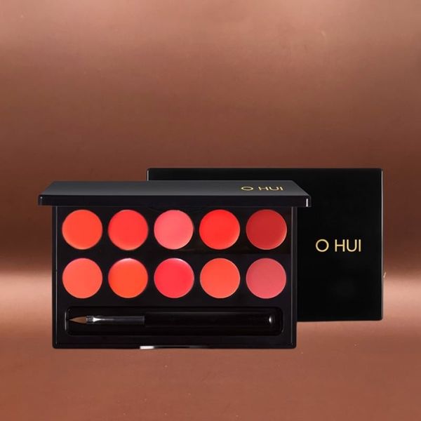 (HSD: 6/2026) Bảng Son 10 Màu Ohui Rouge Real Palette 10g Tặng Combo 5 Mặt Nạ Dưỡng Da MedB Hàn Quốc Collagen 27mlx5