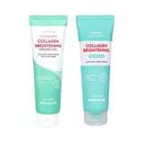 (HSD: 3/2027) Combo Sữa Rửa Mặt Thuần Chay SHINCOS.LAB Collagen Cleansing Foam 120ml Và Gel Tẩy Da Chết Vật Lý SHINCOS.LAB Collagen Brightening Peeling Gel 120ml