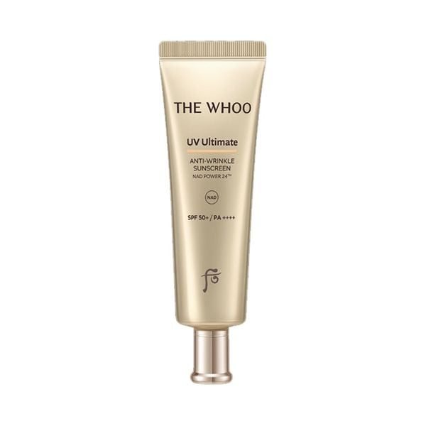 Full Size Kem Chống Nắng Whoo Vàng Anti Wrinkle Sunscreen NAD Power 50ml (DEAL BOM TẤN 999K)