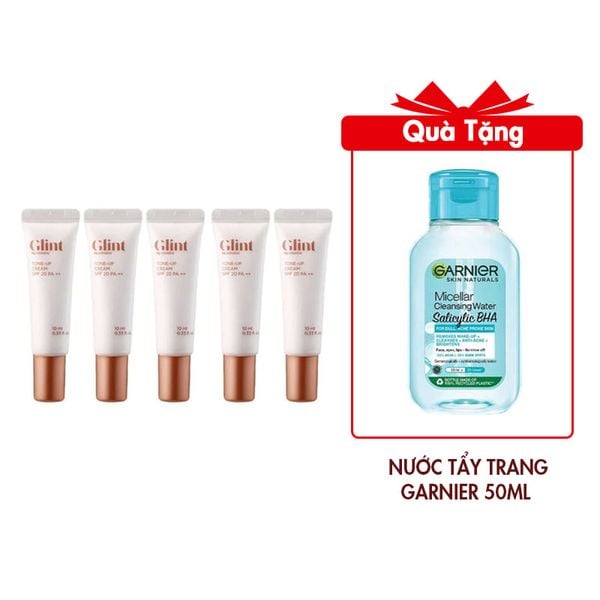 (HSD: 9/2026) Combo 5 Kem Nâng Tông Da Glint Tone-Up Cream 10mlx5