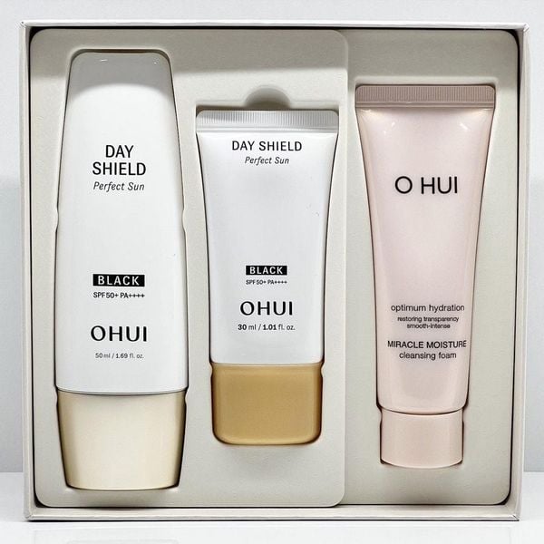 Full Size Bộ Kem Chống Nắng Ohui Day Shield Perfect Sun Black 3pcs