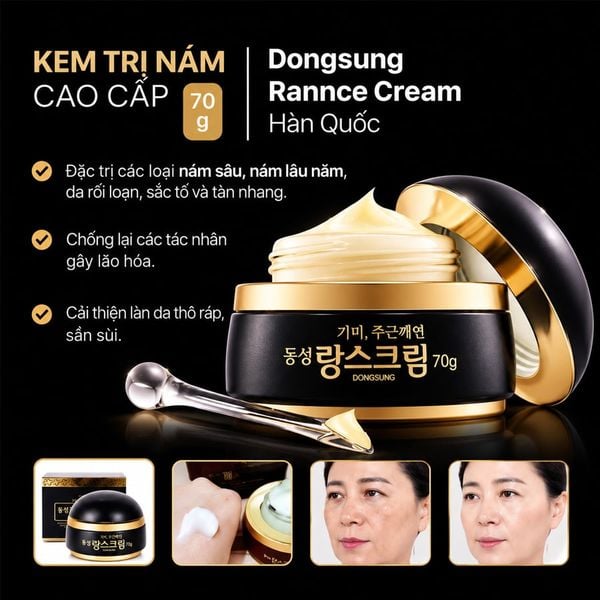 Combo 2 Kem Dưỡng Giảm Nám Dongsung Rannce Cream 70gx2