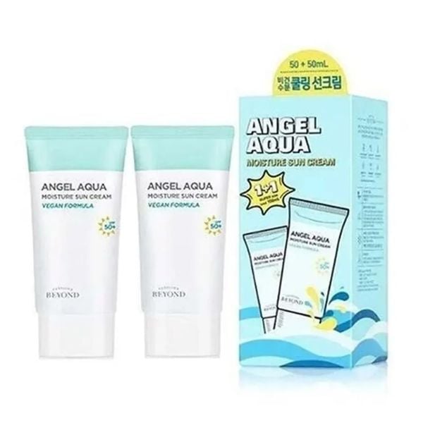 (HSD: 7/2026) Full Size Bộ Kem Chống Nắng Beyond Angel Aqua Moisture Sun Cream 50mlx2pcs (DEAL BOM TẤN 999K)