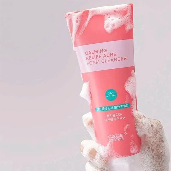 Full Size Sữa Rửa Mặt Cho Da Mụn Sạch Sâu Dịu Nhẹ Carezone Calming Relief Acne Foam 200ml