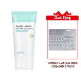 (HSD: 8/2026) Full Size Kem Chống Nắng Beyond Angel Aqua Moisture Sun Cream 50ml Tặng Combo 5 Mặt Nạ Dưỡng Da MedB Hàn Quốc Collagen 27mlx5