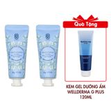 Combo 2 Kem Dưỡng Da Tay Yihan Carino Secret Garden Hand Cream 20gx2 Tặng Gel Dưỡng Ẩm Wellderma G Plus Mils Acis Ance Gel Cleanser 120ml