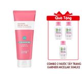 (HSD: 2/2027) Full Size Sữa Rửa Mặt Cho Da Mụn Sạch Sâu Dịu Nhẹ Carezone Calming Relief Acne Foam 200ml Tặng Combo 3 Nước Tẩy Trang Cho Da Nhạy Cảm Garnier 50mlx3