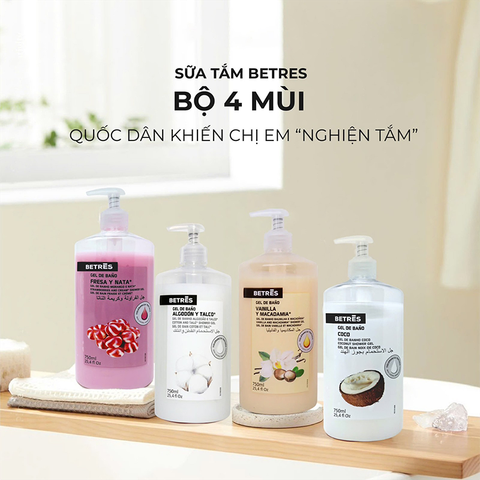 Gel Sữa Tắm Betres  Vanilla & Macadamia Của Ba Lan 750ml