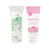 Combo Sữa Rửa Mặt Pure Mind Shining Pearl Ngọc Trai – Dưỡng Da Trắng Mịn Tự Nhiên 100ml Và Bông Tẩy Trang Cotton Tự Nhiên Elanor Original Pure Cotton 80 miếng