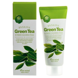 Combo Sữa Rửa Mặt Pure Mind Green Tea Trà Xanh – Sạch Sâu, Ngừa Mụn, Da Luôn Tươi Khỏe 100ml Và Bông Tẩy Trang Cotton Tự Nhiên Elanor Original Pure Cotton 80 miếng