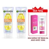 Combo 2 Sữa Rửa Mặt Garnier Tạo Bọt Hỗ Trợ Dưỡng Sáng Da Light Complete Brightening Whip Foam 50mlx2 Tặng Kem Dưỡng Thể Trắng Da Toàn Thân Nâng Tone Tức Thì Anjo White Tone-Up Body Lotion Spf50+ Pa+++ 180Ml