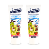 (HSD: 7/2026) Combo 2 Kem Đánh Răng Capitano Cho Bé 3+ Hương Dâu Pasta Del Capitano 1905 Baby Strawberry 75mlx2