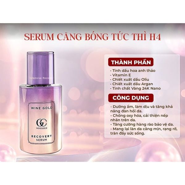 Tinh Chất Chuyên Sâu Phục Hồi Trẻ Hóa Da Wine Gold Recovery 30ml
