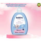 (HSD: 12/2026) Combo 2 Dầu Gội Trẻ Em Bobini Baby Dịu Nhẹ Không Cay Mắt Cho Bé Từ 1 Ngày Tuổi 300mlx2