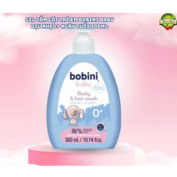 (HSD: 12/2026) Combo 2 Dầu Gội Trẻ Em Bobini Baby Dịu Nhẹ Không Cay Mắt Cho Bé Từ 1 Ngày Tuổi 300mlx2