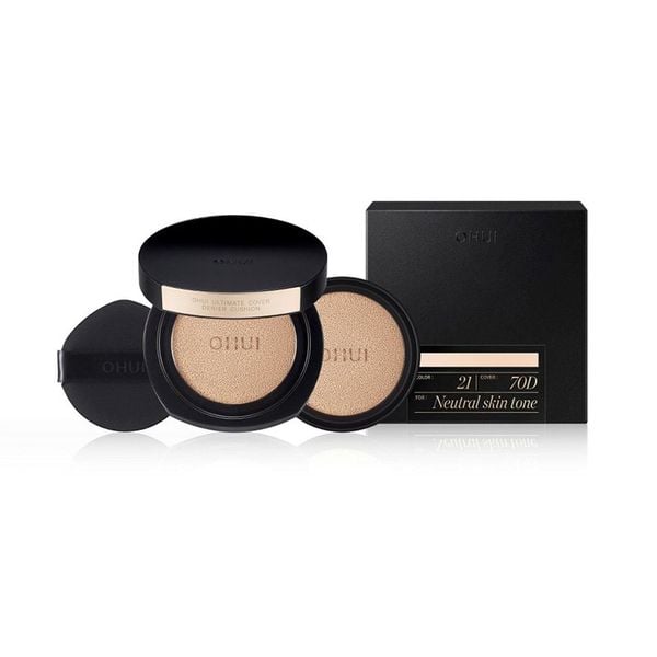 Full Size Phấn Nước Kiềm Dầu Che Phủ Cao, Mỏng Nhẹ Ohui Ultimate Cover Denier Cushion 13Gx2