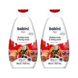Combo 2 Gel Tắm Trẻ Em Tạo Bọt Bobini Fun Mềm Mịn Cho Bé Từ 1 Tuổi 500mlx2 Hương Mâm Xôi