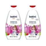 (HSD: 1/2027) Combo 2 Gel Tắm Trẻ Em Tạo Bọt Bobini Fun Mềm Mịn Cho Bé Từ 1 Tuổi 500mlx2 Hương Táo