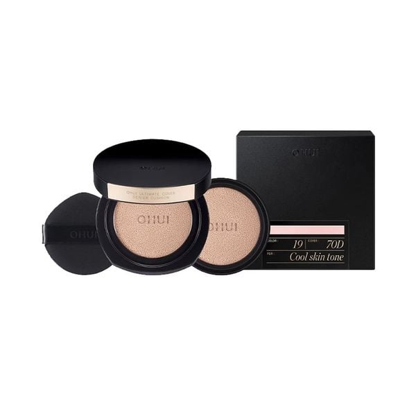 Full Size Phấn Nước Kiềm Dầu Che Phủ Cao, Mỏng Nhẹ Ohui Ultimate Cover Denier Cushion 13Gx2