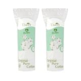 Combo 2 Bông Tẩy Trang Cotton Tự Nhiên Elanor Original Pure Cotton 80 miếng (1 gói) x2