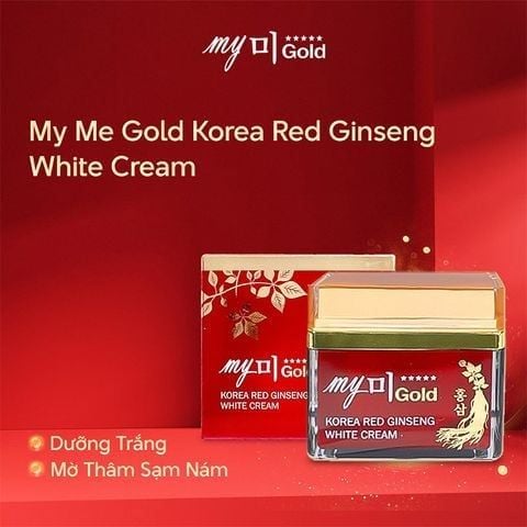 Kem Dưỡng Da Ban Ngày Sâm Đỏ White Cream My Me Gold 50ml