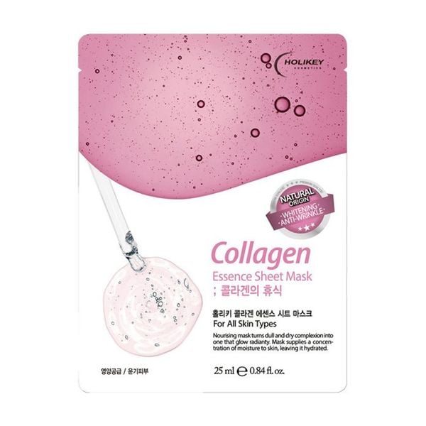 Combo 2 Hộp Mặt Nạ Holikey Dưỡng Ẩm & Ngăn Ngừa Lão Hóa Chiết Xuất Collagen 25ml (Hộp 10 Miếng)