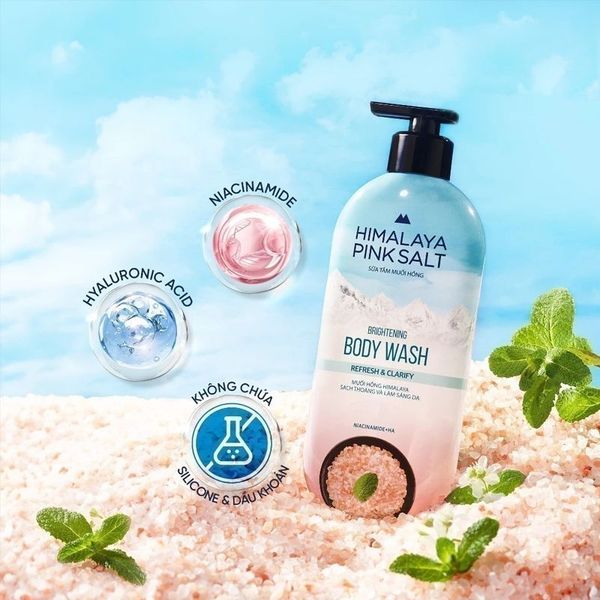 Sữa Tắm Muối Hồng Himalaya Pink Salt Tươi Mát, Sảng Khoái 500g