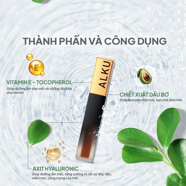 Combo 2 Thỏi Son Alku9 Velvet Stay Matte Lipstick Maple Red Màu 01 Mulberry Brown Và Màu 03 Soft Brick